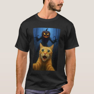 Camiseta Gato Selfie Halloween Calabaza Samhain Gato Divert