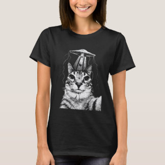 Camiseta Gato Selfie OVNI Vintage Amante de Gatos Divertido