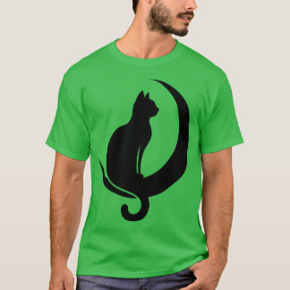Camiseta Gato sentado en la luna creciente