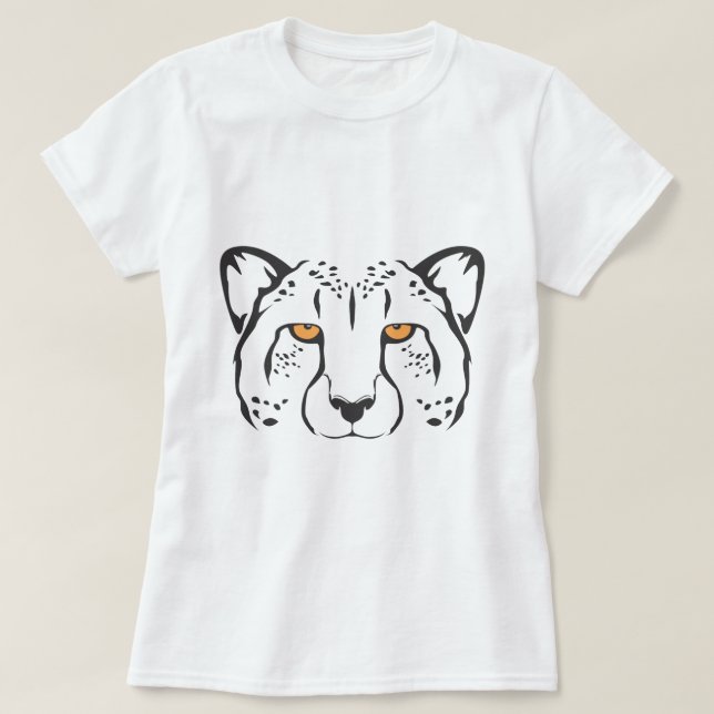 Camiseta Gato serio del guepardo (Diseño del anverso)
