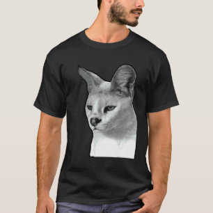 Camiseta Gato Serval Blanco Africano