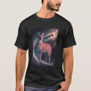 Camiseta Gato Serval Galaxia Gato Bengal Espacio Felino 1