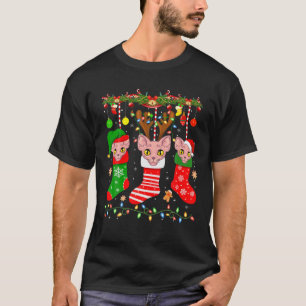 Camiseta Gato Sfinx En Navidades Socks Luces Sphynx Cat Xm