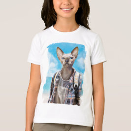 Camiseta Gato Sfinx, turista.