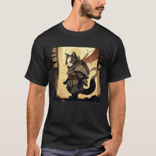 Camiseta Gato Shinobi Generado por IA