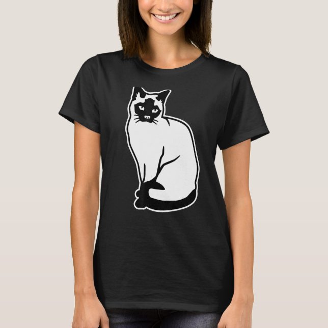 Camiseta Gato siamés (Anverso)