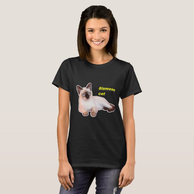 Camiseta Gato siamés (Anverso completo)