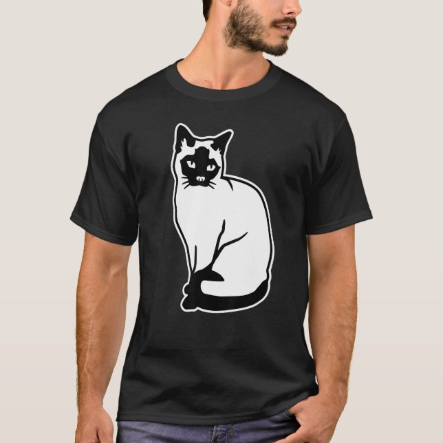 Camiseta gato siamés (Anverso)