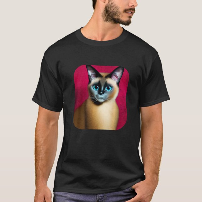 Camiseta gato siamés 1 (Anverso)