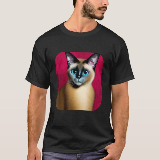 Camiseta gato siamés 1 (Anverso)