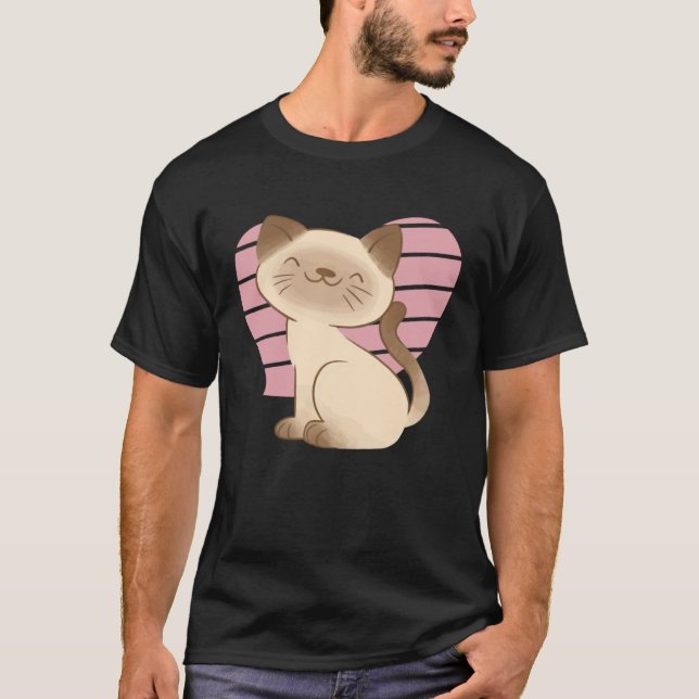 Camiseta gato siamés 2 (Anverso)