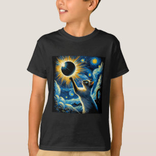 Camiseta Gato siamés 2024 Van Gogh Starry Night Siamese Cat