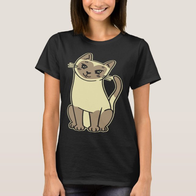 Camiseta gato siamés  4 (Anverso)