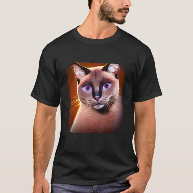 Camiseta gato siamés 5 (Anverso)