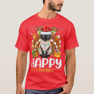 Camiseta Gato siamés amante de los Navidades de Halloween F