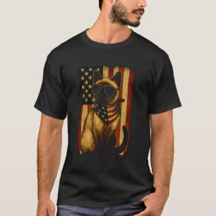 Camiseta Gato siamés bandera de EE. UU. hombres mujeres 4 d