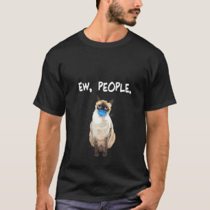 Camiseta Gato Siamés Con Máscara De Cara