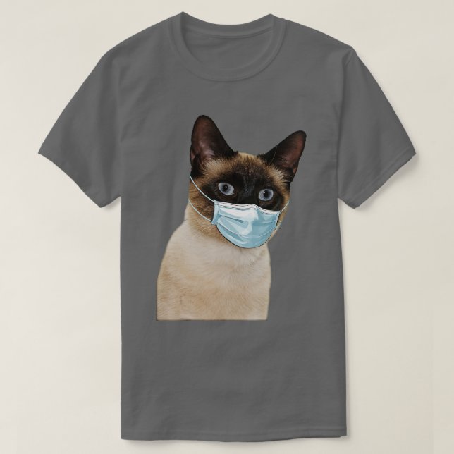 Camiseta Gato siamés con máscara facial de gato Amar la div (Diseño del anverso)