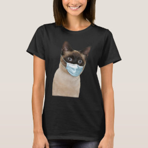 Camiseta Gato siamés con máscara facial de gato Amor siamés