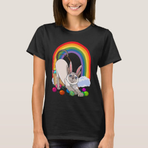 Camiseta Gato siamés conejito huevos de Pascua