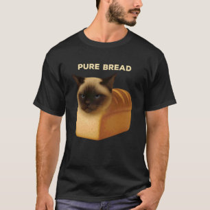 Camiseta Gato siamés de pan puro divertido Hogaza recién ho