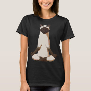 Camiseta Gato siamés de yoga
