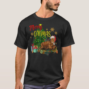 Camiseta Gato siamés Feliz Navidad Cats navideños