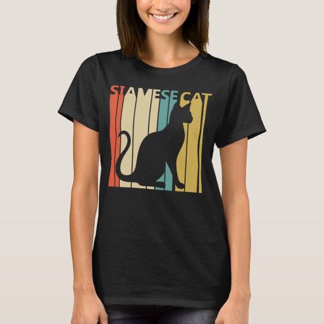 Camiseta gato siamés  gato siamés (Anverso)