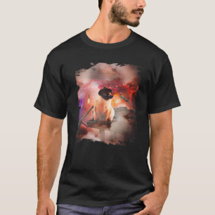 Camiseta Gato siamés jugando al piano