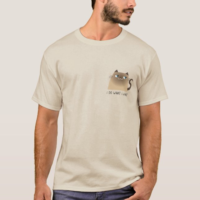 Camiseta Gato siamés lindo (Anverso)