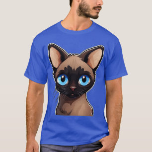 Camiseta Gato siamés lindo amante de los gatos graciosos si