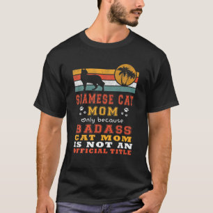 Camiseta Gato siamés mamá retro vintage divertido amor por
