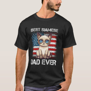 Camiseta Gato siamés MEJOR PAPÁ SIAMÉS DE AMÉRICA Dueño de