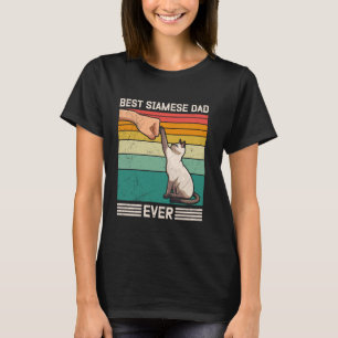 Camiseta Gato siamés MEJOR PAPÁ SÍAMÉS DE LA HISTORIA Vinta