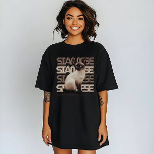 Camiseta Gato siamés, Minimalista acogedor, perfecto.