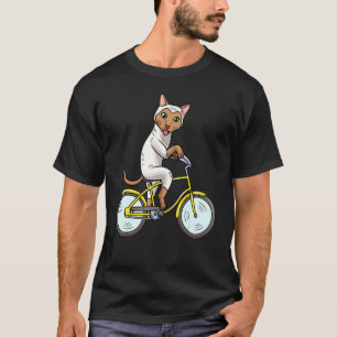 Camiseta Gato siamés montando bicicleta bicicleta en bicicl