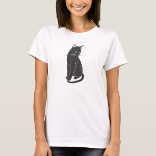 Camiseta Gato siamés negro
