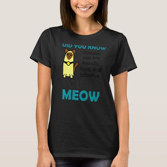 Camiseta Gato Siamés Para Mujeres Pun (Anverso)