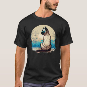 Camiseta gato siamés punto de foca siamés posturas de yoga