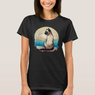 Camiseta gato siamés punto de foca siamés posturas de yoga