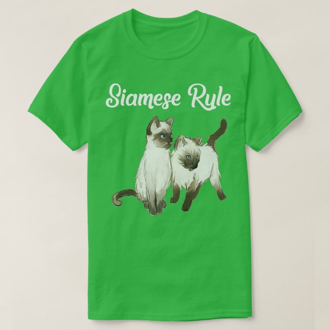 Camiseta Gato siamés regalo a los siameses gatitos siameses (Diseño del anverso)
