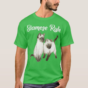 Camiseta Gato siamés regalo a los siameses gatitos siameses