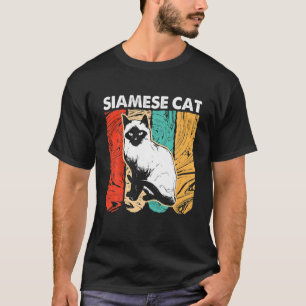 Camiseta Gato siamés retro vintage