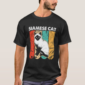 Camiseta Gato siamés retro vintage