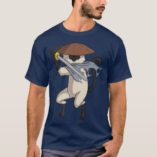 Camiseta Gato siamés samurai