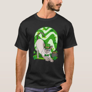 Camiseta Gato siamés St Patricks duende gatito