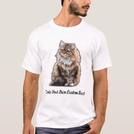 Camiseta Gato Siberiano Crea tu propio texto personalizado 