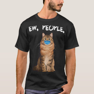 Camiseta Gato Siberiano De Ew People Con Máscara De Cara