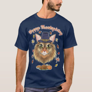 Camiseta Gato siberiano enamorado de mí feliz día de gracia