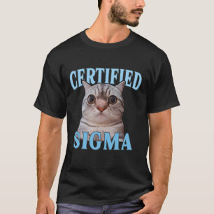 Camiseta Gato Sigma Certificado Divertido Meme